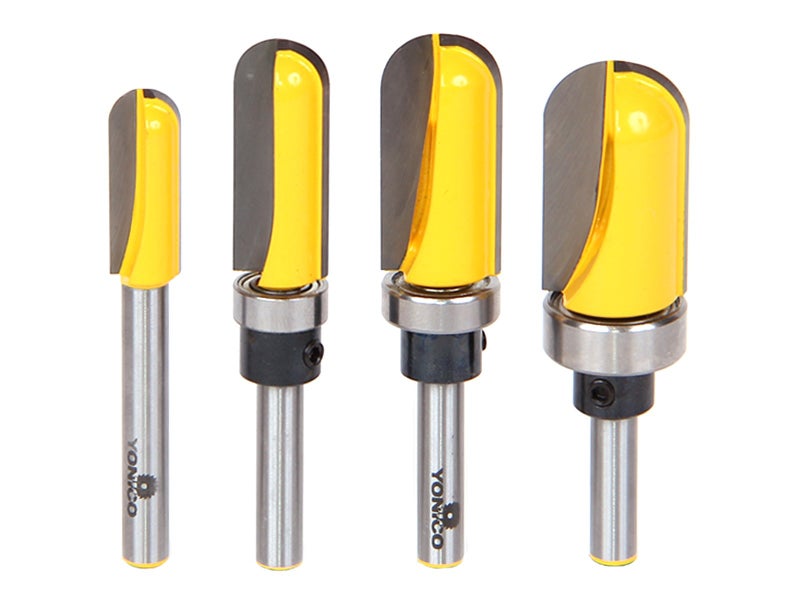 YONICO Router Bits Set Round Nose Core Box 4 Bit 1/4-Inch Shank 14460q - Image 1